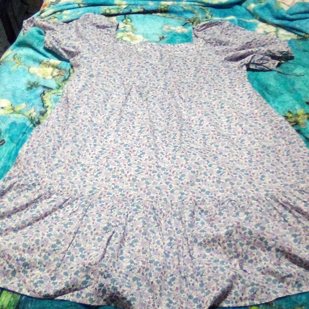 Uniqlo purple floral dress size L